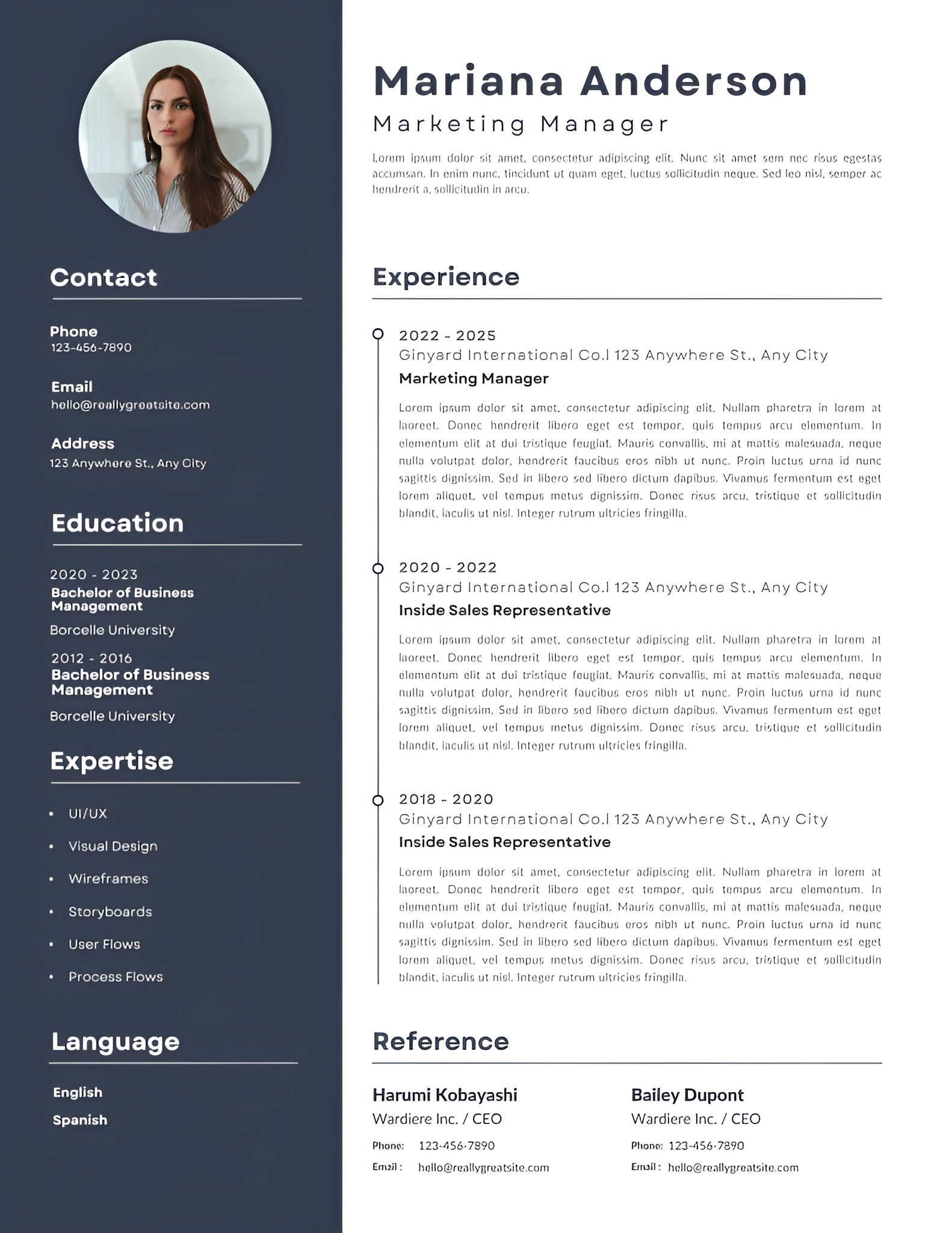 CV Canva Profesional